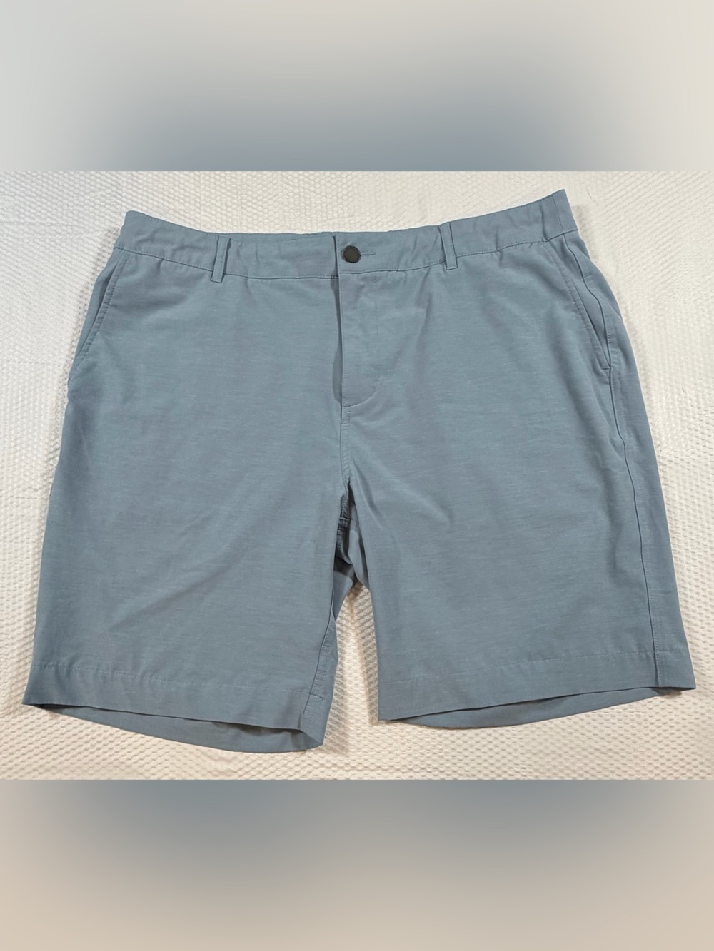 Faherty All Day Shorts Mens 36 Blue Stretch Chino Short Casual Hybrid 9” Inseam